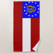 Serviette De Plage Drapeau de Géorgie (Devant)