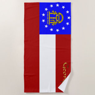 Serviette De Plage Drapeau de Géorgie