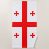 Serviette De Plage Drapeau de Géorgie (Devant)