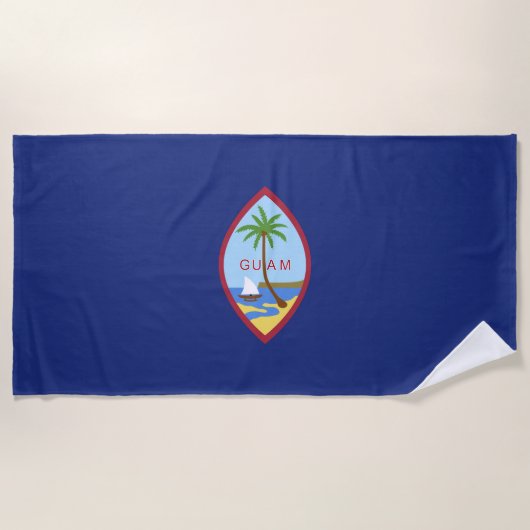 Serviette De Plage Drapeau de Guam (Devant)