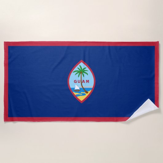 Serviette De Plage Drapeau de Guam (Devant)