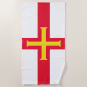 Serviette De Plage Drapeau de Guernesey (Devant)