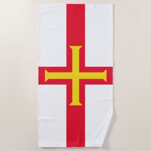 Serviette De Plage Drapeau de Guernesey Beach Towel (Devant)