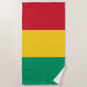 Serviette De Plage Drapeau de Guinée (Devant)