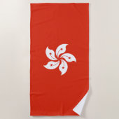 Serviette De Plage Drapeau de Hong Kong (Devant)