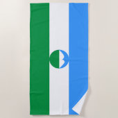 Serviette De Plage Drapeau de Kabardino-Balkarie (Devant)