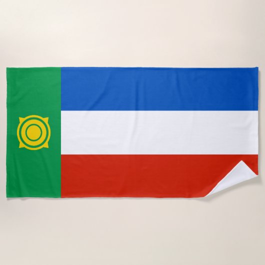 Serviette De Plage Drapeau de Khakassie (Devant)