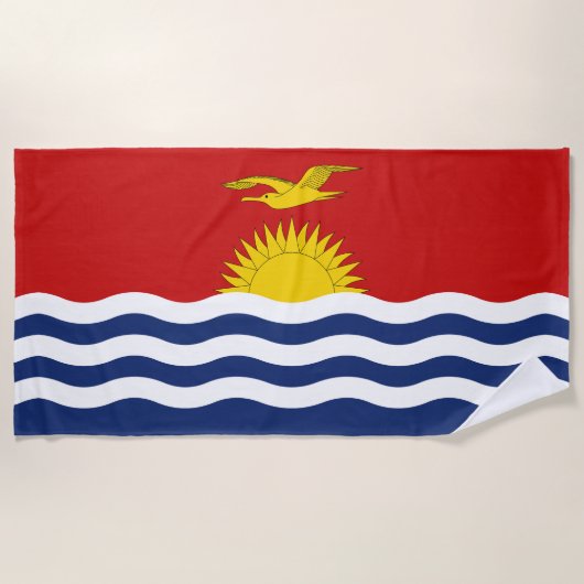 Serviette De Plage Drapeau de Kiribati (Devant)