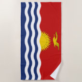 Serviette De Plage Drapeau de Kiribati (Devant)