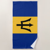 Serviette De Plage Drapeau de la Barbade (Bajan) (Devant)