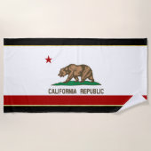 Serviette De Plage Drapeau de la Californie (Devant)