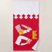 Serviette De Plage Drapeau de la Carélie du Nord (Devant)