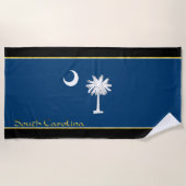 Serviette De Plage Drapeau de la Caroline du Sud (Devant)