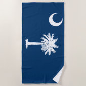 Serviette De Plage Drapeau de la Caroline du Sud (Devant)