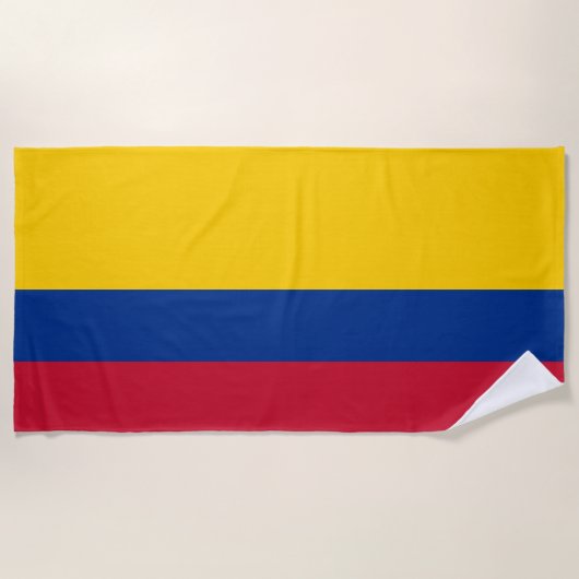 Serviette De Plage Drapeau de la Colombie (Devant)