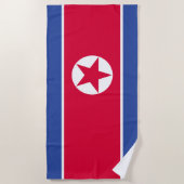 Serviette De Plage Drapeau de la Corée du Nord (Devant)