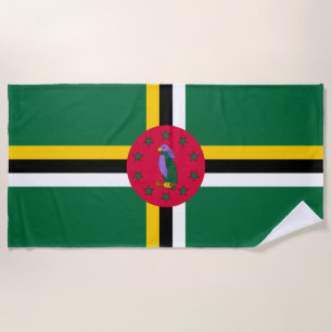 Serviette De Plage Drapeau de la Dominique
