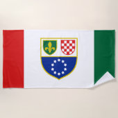 Serviette De Plage Drapeau de la Fédération de Bosnie (Devant)