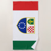 Serviette De Plage Drapeau de la Fédération de Bosnie (Devant)