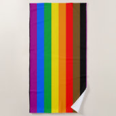 Serviette De Plage Drapeau de la fierté arc-en-ciel de Philly (Devant)