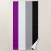 Serviette De Plage Drapeau de la fierté asexuelle (Devant)