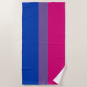 Serviette De Plage Drapeau de la fierté bisexuelle (Devant)