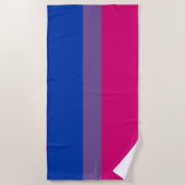 Serviette De Plage Drapeau de la fierté bisexuelle (Devant)