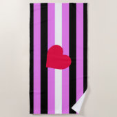 Serviette De Plage Drapeau de la Fierté de fille en cuir (Devant)