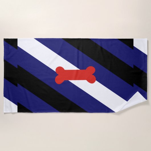 Serviette De Plage Drapeau de la fierté de jeu de chiot (Devant)