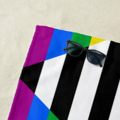 Serviette De Plage Drapeau de la fierté de progrès d'allié (En situation)