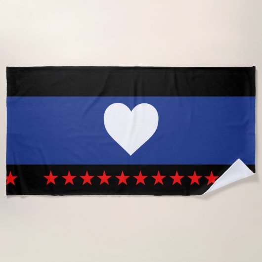 Serviette De Plage Drapeau de la fierté du pied (Devant)