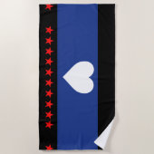 Serviette De Plage Drapeau de la fierté du pied (Devant)