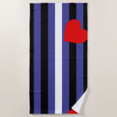 Serviette De Plage Drapeau de la Fierté en cuir (Devant)