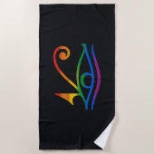 Serviette De Plage Drapeau de la fierté gay goth (Devant)