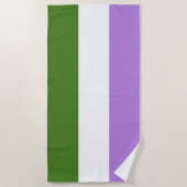 Serviette De Plage Drapeau de la fierté queer (Devant)