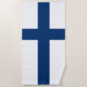 Serviette De Plage Drapeau de la Finlande (Devant)