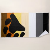 Serviette De Plage Drapeau de la Fraternité des ours gays (Devant)