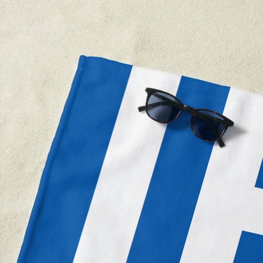 Serviette De Plage Drapeau de la Grèce (En situation)