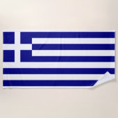 Serviette De Plage Drapeau de la Grèce (Devant)