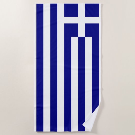 Serviette De Plage Drapeau de la Grèce (Devant)
