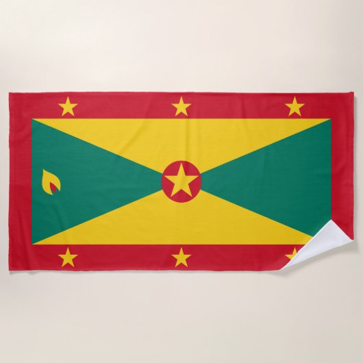 Serviette De Plage Drapeau de la Grenade (Devant)