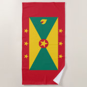 Serviette De Plage Drapeau de la Grenade (Devant)