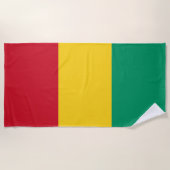 Serviette De Plage Drapeau de la Guinée (Devant)