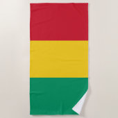 Serviette De Plage Drapeau de la Guinée (Devant)