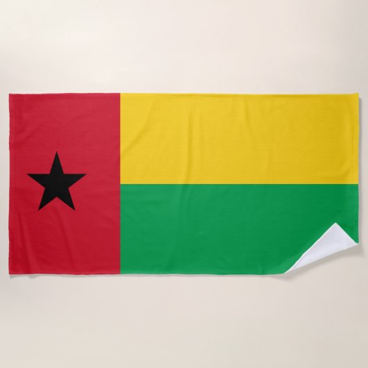 Serviette De Plage Drapeau de la Guinée-Bissau (Devant)