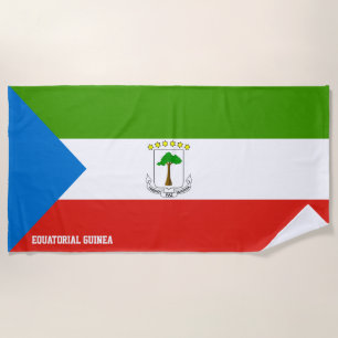 Serviette De Plage Drapeau de la Guinée Équatoriale Splendide Patriot