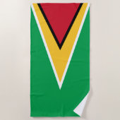 Serviette De Plage Drapeau de la Guyane (Devant)