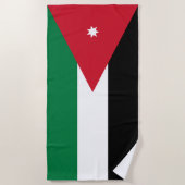 Serviette De Plage Drapeau de la Jordanie (Devant)