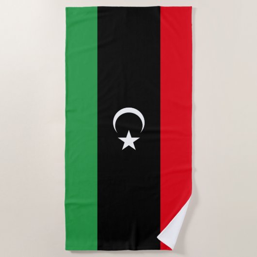 Serviette De Plage Drapeau de la Libye (Devant)
