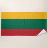 Serviette De Plage Drapeau de la Lituanie (Devant)